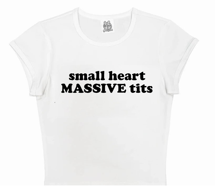 Small Heart Massive Tits in White